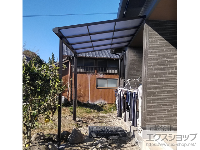 宮崎県宮崎市ののテラス屋根 ソラリア F型 テラスタイプ 単体 積雪〜20cm対応 施工例