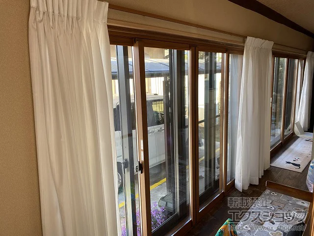 千葉県山武市のの内窓（二重窓・二重サッシ） インプラス 引違い窓 4枚建 施工例