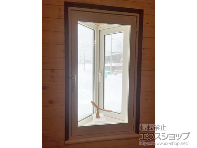 北海道虻田郡ニセコ町のの二重窓（内窓） インプラス 開き窓 外観左吊元 施工例
