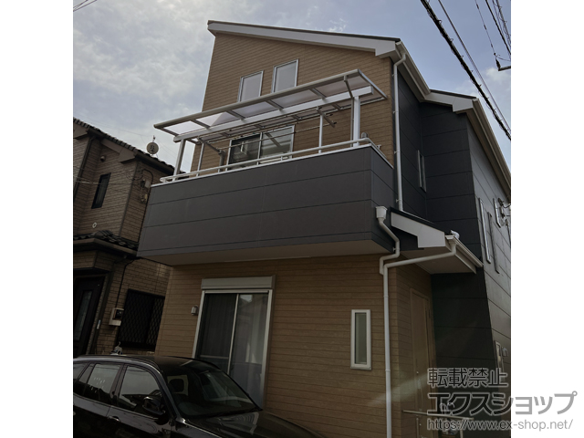 千葉県市川市ののバルコニー・ベランダ屋根 ソラリア F型 屋根タイプ 単体 積雪〜20cm対応 施工例