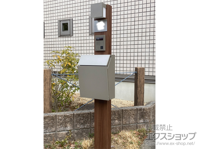 愛知県犬山市のの機能門柱・ポスト 機能門柱FW メーカーカタログ組み合わせ例-2 施工例