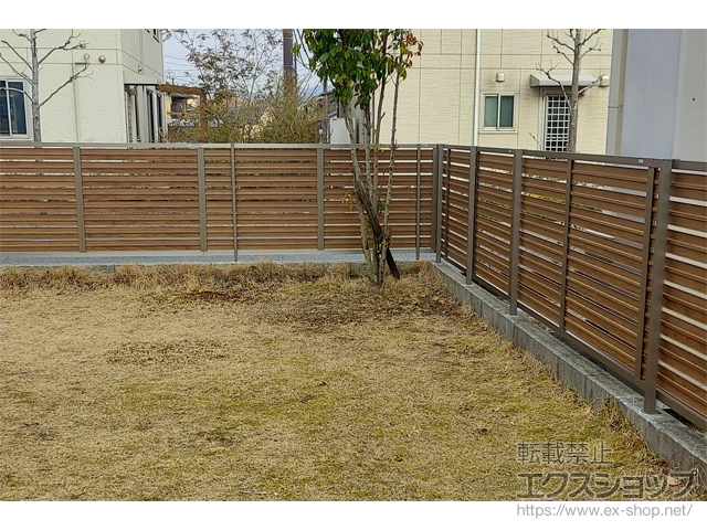 広島県広島市ののフェンス・柵 モクハイフェンス フリーポールタイプ 施工例