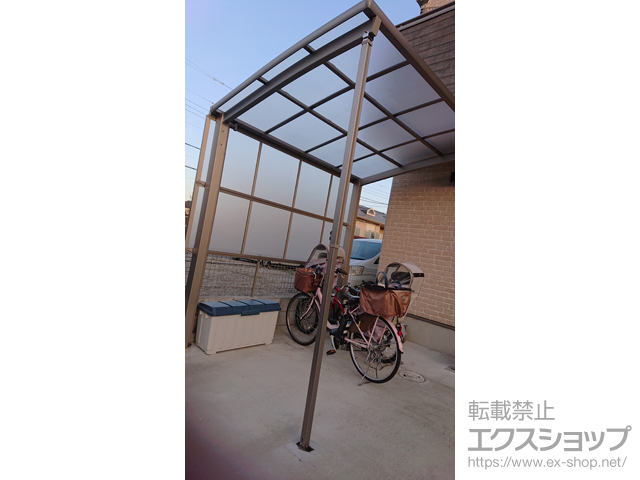 東京都葛飾区ののサイクルポート・駐輪場 ネスカRミニ (ラウンドスタイル) 積雪〜20cm対応+サイドパネル2段 施工例