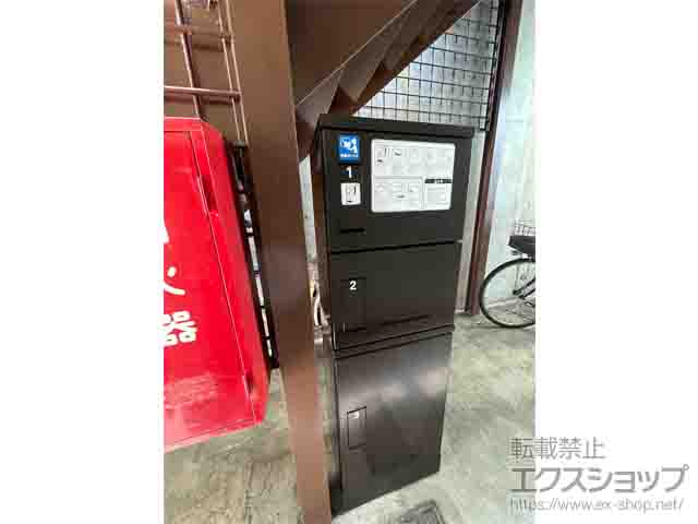 東京都品川区のの機能門柱・ポスト 宅配ボックス RusuPo SHARE ボックス3段タイプ 集合住宅向け KD3-31C 施工例