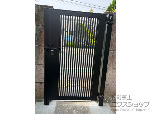 栃木県栃木市のの門扉 開き門扉AB TR1型 片開き 柱使用 施工例