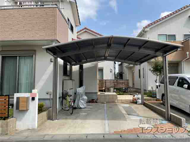 千葉県我孫子市ののカーポート フーゴR M合掌 積雪〜20cm対応 台風補償付 施工例