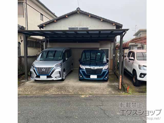 京都府久世郡久御山町ののカーポート ネスカF (フラットスタイル) ワイド 積雪〜20cm対応 施工例