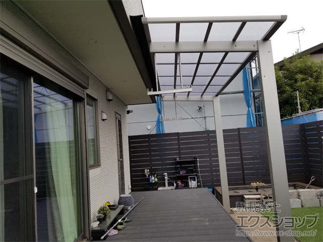千葉県木更津市ののテラス屋根 レセパLタイプ 独立タイプ 単体 積雪〜20cm対応 施工例