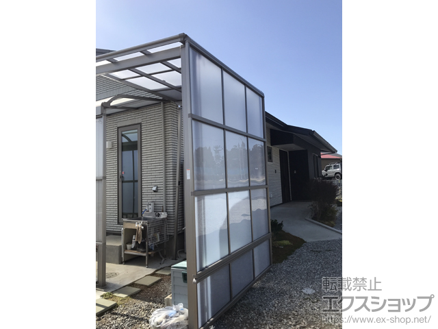 愛知県新城市ののテラス屋根 フーゴF 独立テラスタイプ 単体 積雪〜20cm対応 施工例