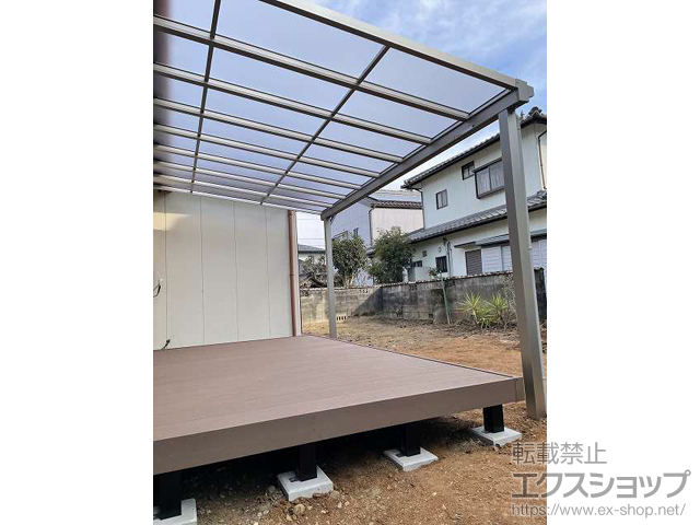 岐阜県本巣市ののテラス屋根 ソラリア F型 テラスタイプ 単体 積雪〜20cm対応 施工例