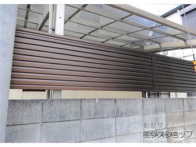 埼玉県川口市ののフェンス・柵 ミエーネフェンス 目隠しルーバータイプ 自由柱施工 施工例