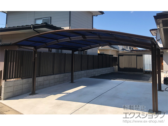 宮城県宮城郡利府町ののカーポート プレシオスポート ワイド 積雪〜20cm対応 施工例
