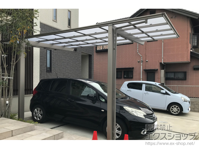 愛知県海部郡蟹江町ののカーポート フーゴF (フラットスタイル) 積雪〜20cm対応 施工例