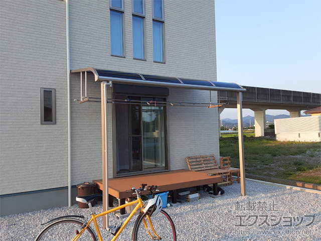 高知県南国市ののテラス屋根 プレシオステラスII R型 テラスタイプ 単体 積雪〜20cm対応 施工例