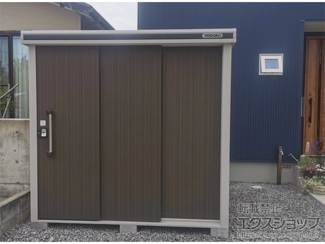 山形県鶴岡市のの物置・屋外倉庫 エルモ 積雪型 2220×1870×2119 LMDS-2218-DW 施工例