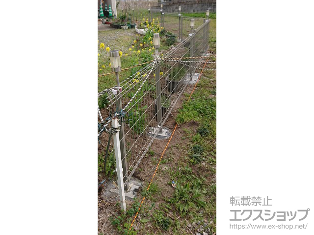 熊本県熊本市ののフェンス・柵 イーネットフェンス 3F型 自由柱施工 施工例