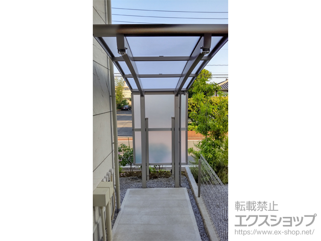 茨城県つくば市ののサイクルポート・駐輪場 フーゴRミニ (ラウンドスタイル) 積雪〜20cm対応 施工例