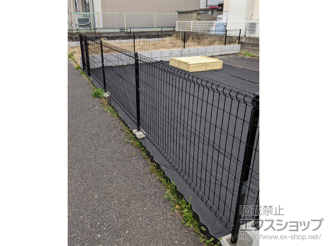 兵庫県尼崎市のの門扉、フェンス・柵 イーネットフェンスA1F型 自由柱タイプ 施工例