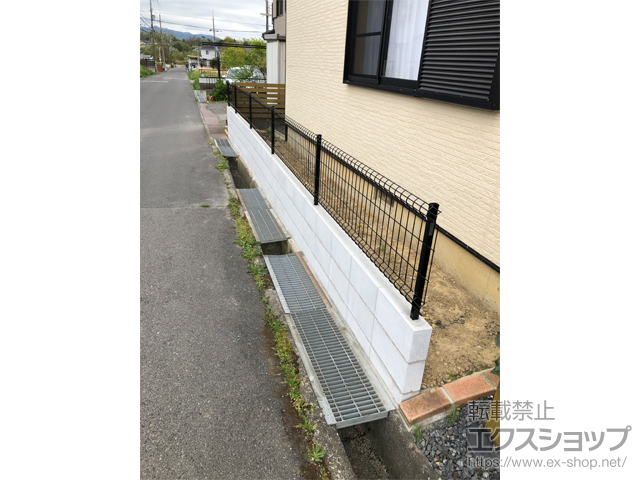 滋賀県蒲生郡日野町ののフェンス・柵 イーネットフェンス 3F型　自由柱施工 施工例