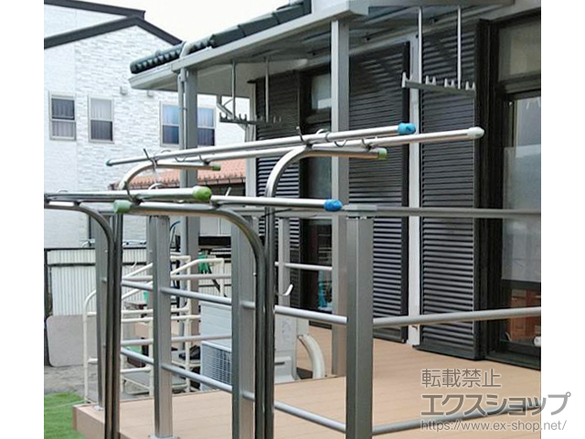 千葉県君津市ののテラス屋根 ソラリア F型 テラスタイプ 単体 積雪〜20cm対応＋吊り下げ式固定物干し 施工例