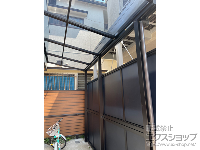 東京都大田区ののテラス屋根 プレシオステラスII F型 テラスタイプ 単体 積雪〜20cm対応 施工例