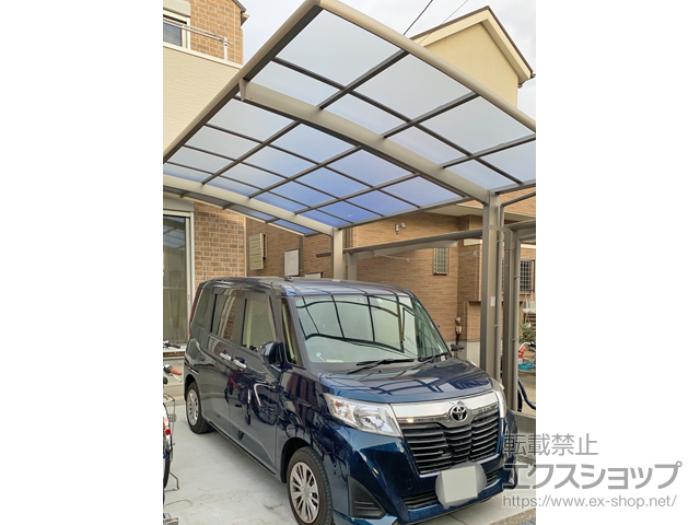東京都狛江市ののカーポート ネスカR (ラウンドスタイル) 積雪〜20cm対応 施工例