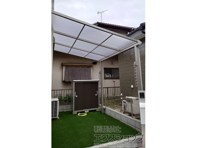 千葉県千葉市ののテラス屋根 ソラリア F型 テラスタイプ 単体 積雪〜20cm対応 施工例
