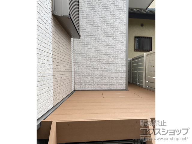 千葉県八千代市ののウッドデッキ リウッドデッキ 200＋ステップ5型 ステップSタイプ（2段） 施工例
