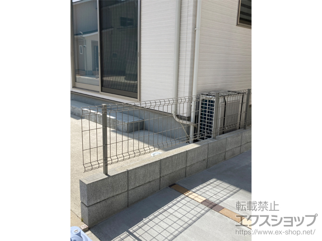 広島県広島市ののフェンス・柵 イーネットフェンス 3F型　自由柱施工 施工例