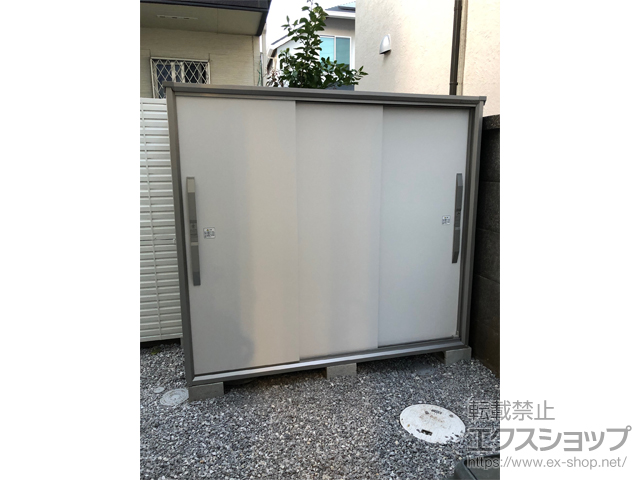 東京都杉並区のの物置・屋外倉庫 エスモ 一般型 1800×674×1613 ESF-1806D-TW 施工例