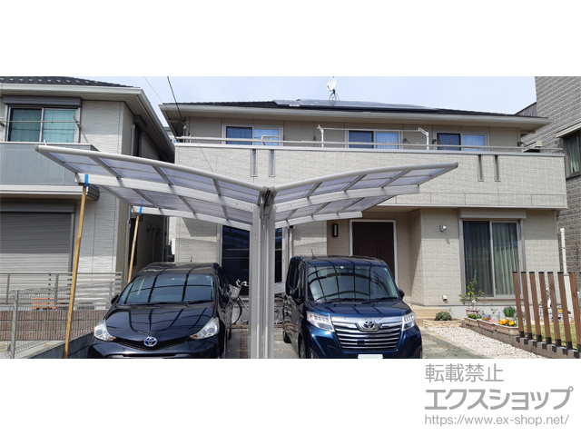 埼玉県三郷市ののカーポート レイナポートグラン Y合掌　積雪〜20cm対応 施工例