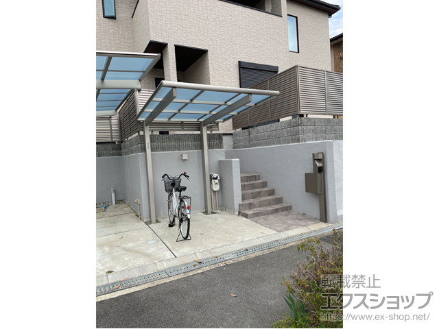 奈良県北葛城郡王寺町ののサイクルポート・駐輪場 エフルージュグランミニ マテリアルカラー 積雪〜20cm対応 施工例