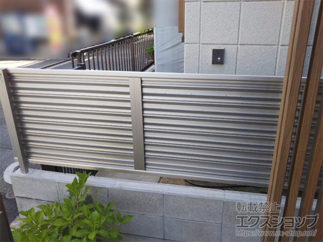 福岡県福岡市ののフェンス・柵 ミエーネフェンス 目隠しルーバータイプ 自由柱施工 施工例