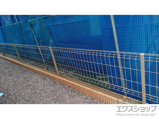 茨城県つくば市ののフェンス・柵 イーネットフェンス 3F型　自由柱施工 施工例