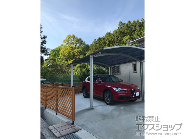 愛媛県南宇和郡愛南町ののフェンス・柵 プラウディA型 間仕切り支柱タイプ 施工例
