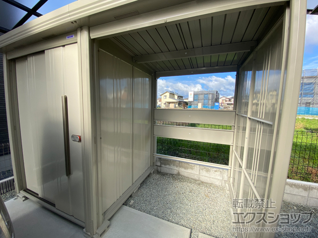 兵庫県神崎郡福崎町のの物置・屋外倉庫 Mr.ストックマン プラスアルファ 一般型 3015×1590×2110 TP-3015-W 施工例