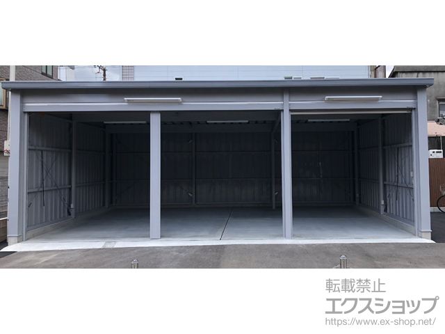 大阪府大阪市のの倉庫・ガレージ、カーゲート SGN-366TPN-3-MS イナバ倉庫 一般型 施工例