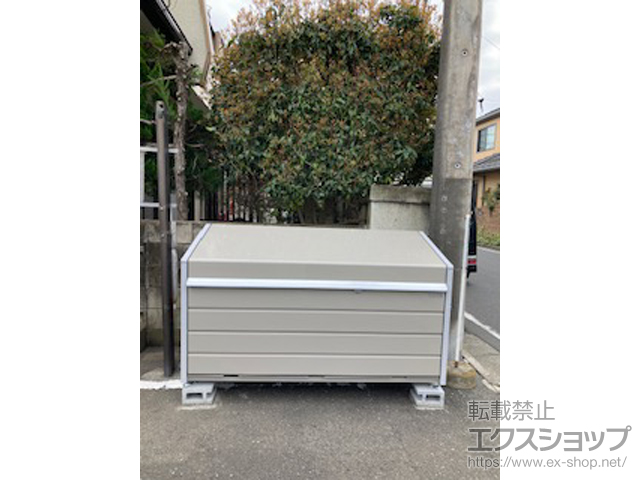 埼玉県川越市ののゴミステーション ダストボックスミニ メッシュ床タイプ DBN-187M 1000L 施工例