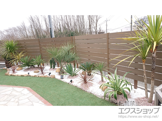 茨城県猿島郡境町ののフェンス・柵 プラド/one ジョイント有 隙間10mm H1500 板8段 施工例