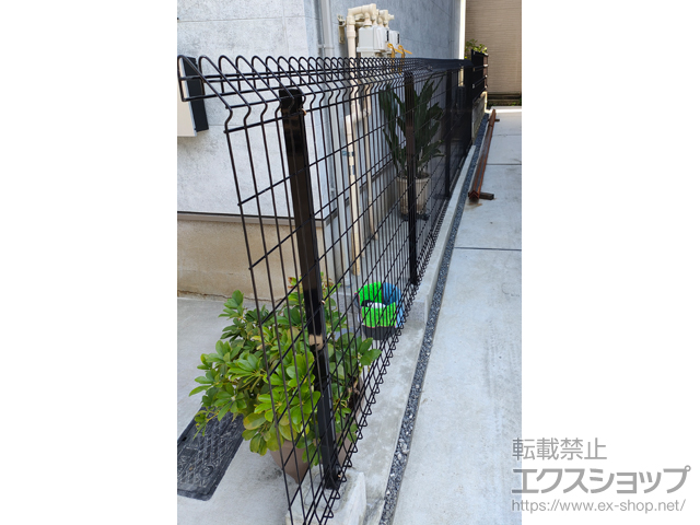 東京都江戸川区ののフェンス・柵 メッシュフェンス G10　自由柱施工 施工例