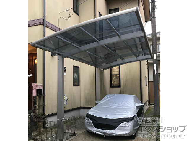 神奈川県小田原市ののカーポート プレシオスポート 積雪〜20cm対応+屋根ふき材補強部品 施工例