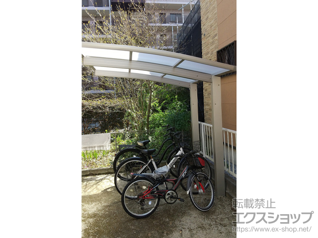 埼玉県春日部市ののサイクルポート・駐輪場 プレシオスポート ミニ 積雪〜20cm対応 施工例
