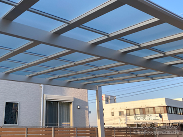 三重県亀山市ののカーポート エフルージュ ツイン FIRST 積雪〜20cm対応 施工例