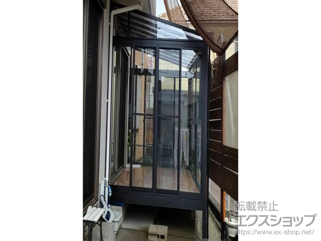 千葉県習志野市ののテラス囲い・サンルーム サニージュ F型 床納まり ランマ無 積雪〜20cm対応 施工例