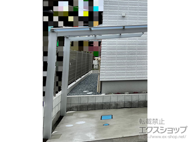 埼玉県草加市ののサイクルポート・駐輪場 ネスカFミニ (フラットスタイル) 積雪〜20cm対応 施工例