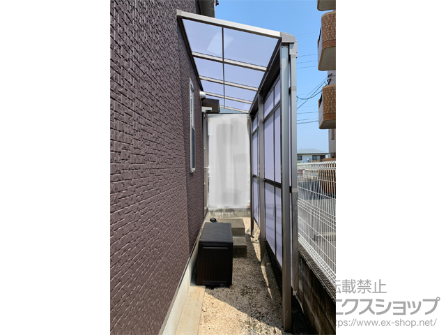 福岡県久留米市ののテラス屋根 ソラリア F型 テラスタイプ 単体 積雪〜20cm対応 施工例