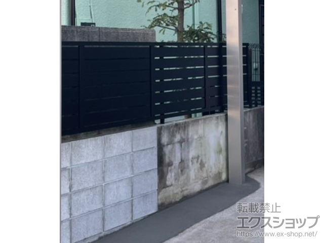 千葉県市川市ののフェンス・柵 フェンスAB YS3型 横スリット3 フリーポールタイプ 施工例