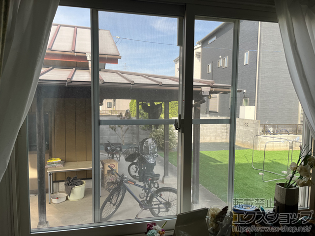 埼玉県越谷市のの玄関ドア、二重窓（内窓） インプラス 引違い窓 2枚建 施工例