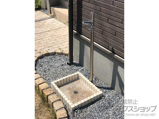 栃木県宇都宮市のの立水栓・ガーデンシンク ウォータースタンド エイン 不凍機能付タイプ 施工例