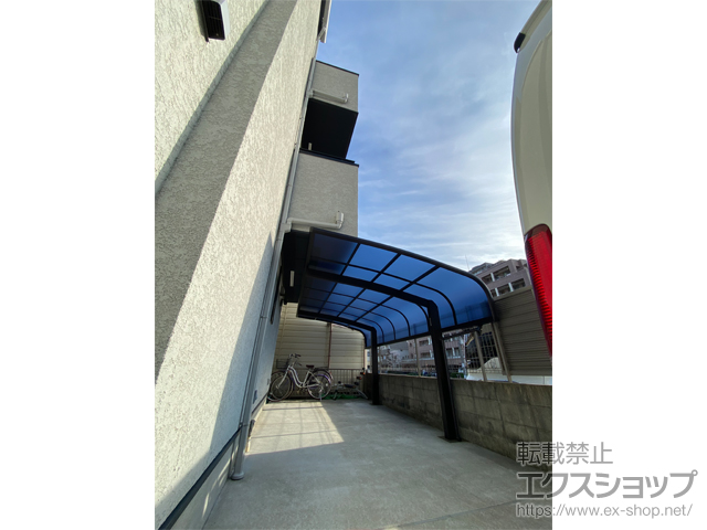 兵庫県尼崎市ののカーポート プレシオスポート アルファ 積雪〜20cm対応 施工例